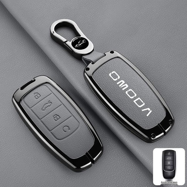 GearUp AutoMoto Schlüsseletui für OMODA E5 S5 C5 Chery Modelle in Grau - Bild 1