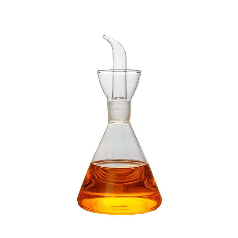 RSCHEF Ölspenderflasche aus transparentem Borosilikatglas mit Skala und auslaufsicherem Design für Essig, Sojasauce und Gewürze - Bild 2