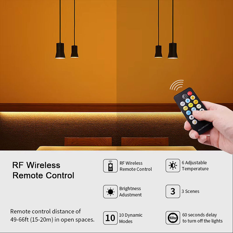 cooleeon CCT COB LED-Streifen mit RF-Dimmer, dimmbar von 2700 bis 6500 K, Gelb und Weiß, 12 V oder 24 V, flexible LED-Lichtleiste - Bild 4