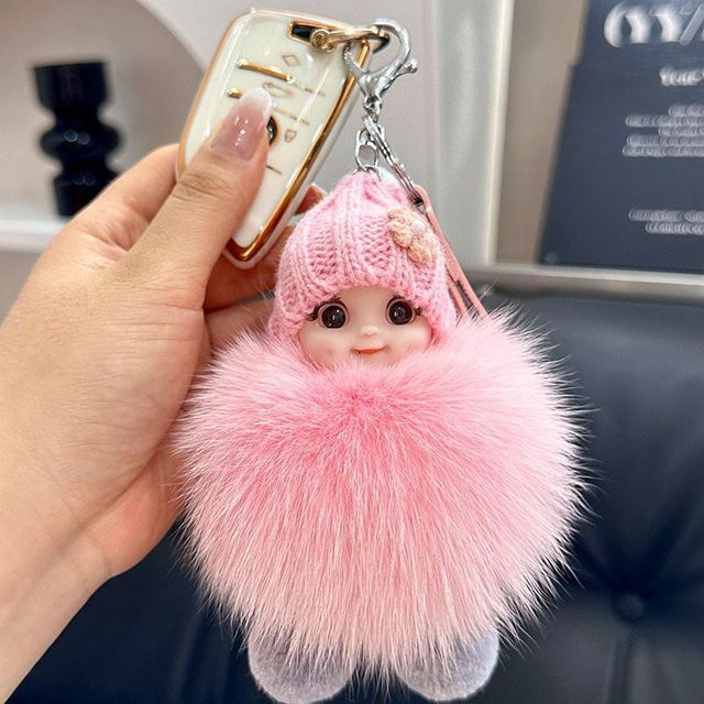 Linyi toy Schlüsselanhänger Plüsch, 13 cm, grau, Damen - Bild 1