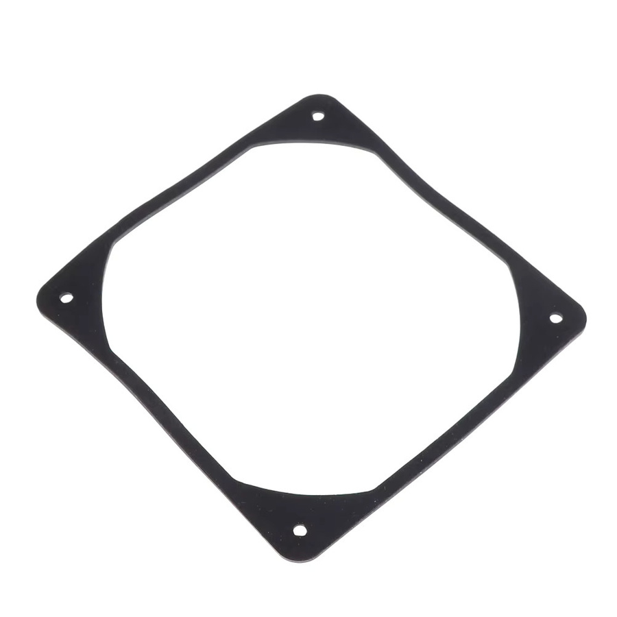 Anti-Vibrations-Dichtung aus Silikon für 120mm PC-Lüfter zur Lärmreduzierung, Schwarz - Bild 2