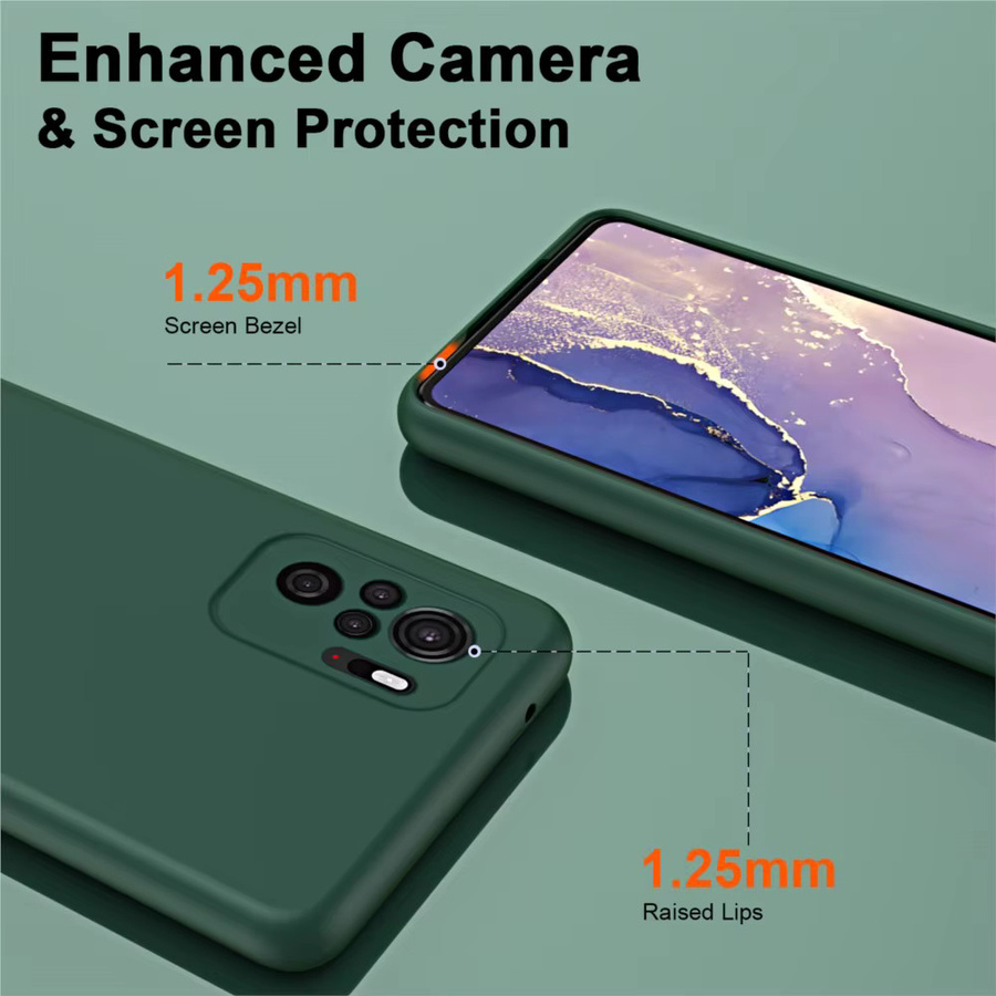 Stoßfeste Silikonhülle für Xiaomi Redmi Note 10 4G und Redmi Note 10S in Blau und Grün - Bild 4