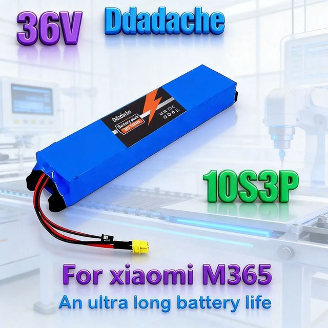 10S3P 36V 100000mAh Elektroroller-Akkupack für M365 mit 18650 Lithium-Batterien in Blau - Bild 1