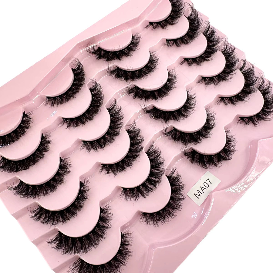 AMSDCN Wimpern-Set, 12 Paar, natürlich, Unisex - Bild 4