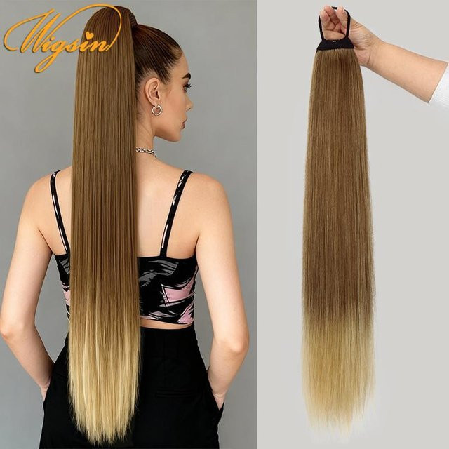 WIGSIN Haarverlängerung Pferdeschwanz, synthetisch, glatt, 28 Zoll, Damen - Bild 1