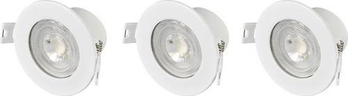 Sygonix SY-6417586 LED-Einbauleuchte 3er Set, Weiß, 5.5W, rund, einstellbare Farbtemperatur (CCT) - Bild 1
