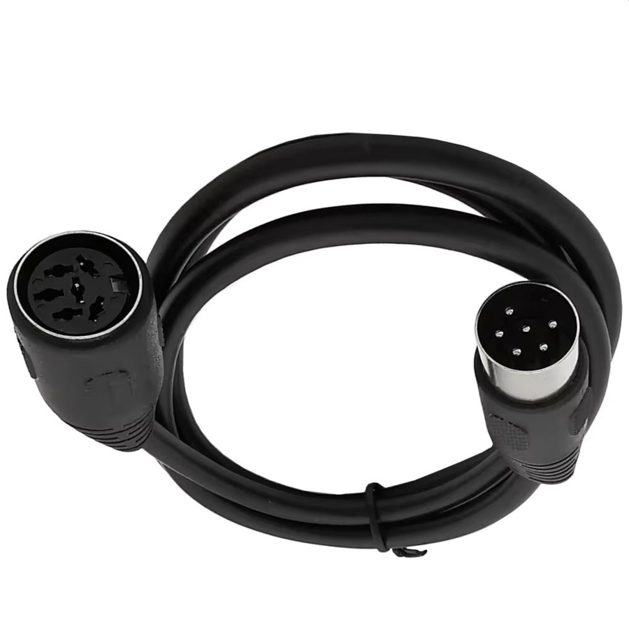 BSN 6-Pin DIN Audio- und Videokabel Stecker-Stecker/Stecker-Buchse in Schwarz - Bild 3