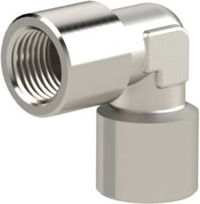 Riegler Winkelstück innen/innen M5 SW 9 aus vernickeltem Messing in Silber - Bild 1