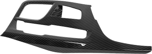 Igeteck Mittelkonsole Abdeckung im Carbonfaser-Stil als Zierleiste für Schalthebel für BMW 5er G30 2017–2018, Schwarz - Bild 1