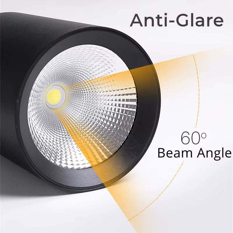Khelse COB LED Decken-Downlights zur Oberflächenmontage, Anti-Glare Einbaustrahler für Indoor, Weiß - Bild 5