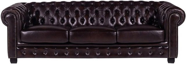 Vente-unique Sofa Brenton Chesterfield in Schokoladenbraun mit Breite: 240 cm - Bild 1