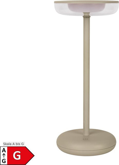 Näve Akku-Tischleuchte PASI, beige, LED, dimmbar, Höhe: 26,4 cm, Durchmesser: 11 cm - Bild 1