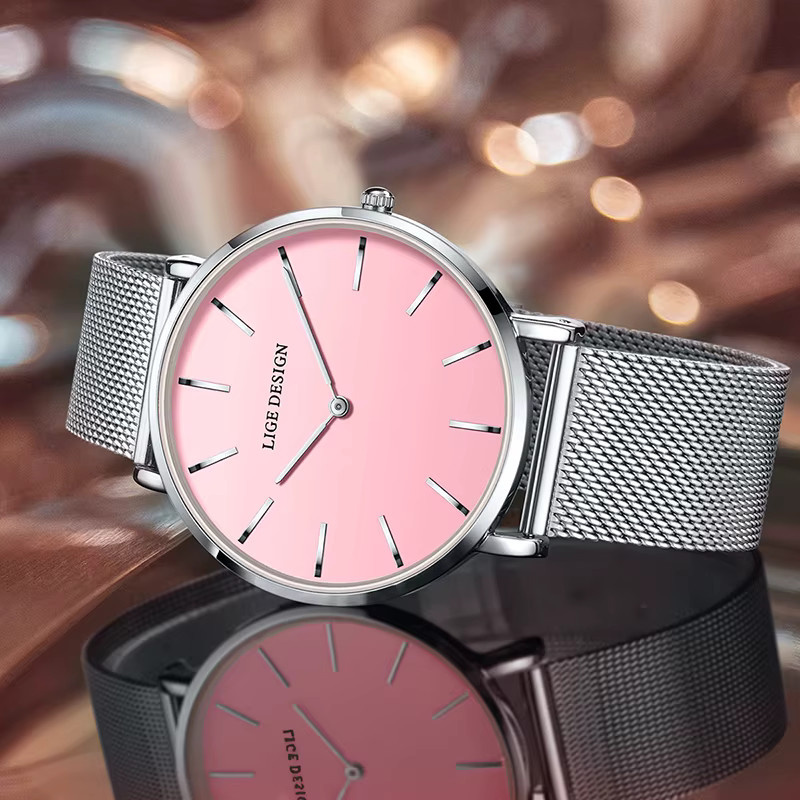 LIGE Armbanduhr, Quarz, Edelstahl, Silber, Rund, Damen - Bild 2