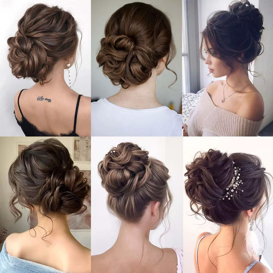 Lansa Synthetischer Chignon Messy Bun Haarknoten zum Anklipsen, Damen - Bild 4