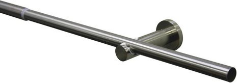 Gardinia Gardinenstangen-Set aus Metall in Edelstahloptik Silber - Bild 1