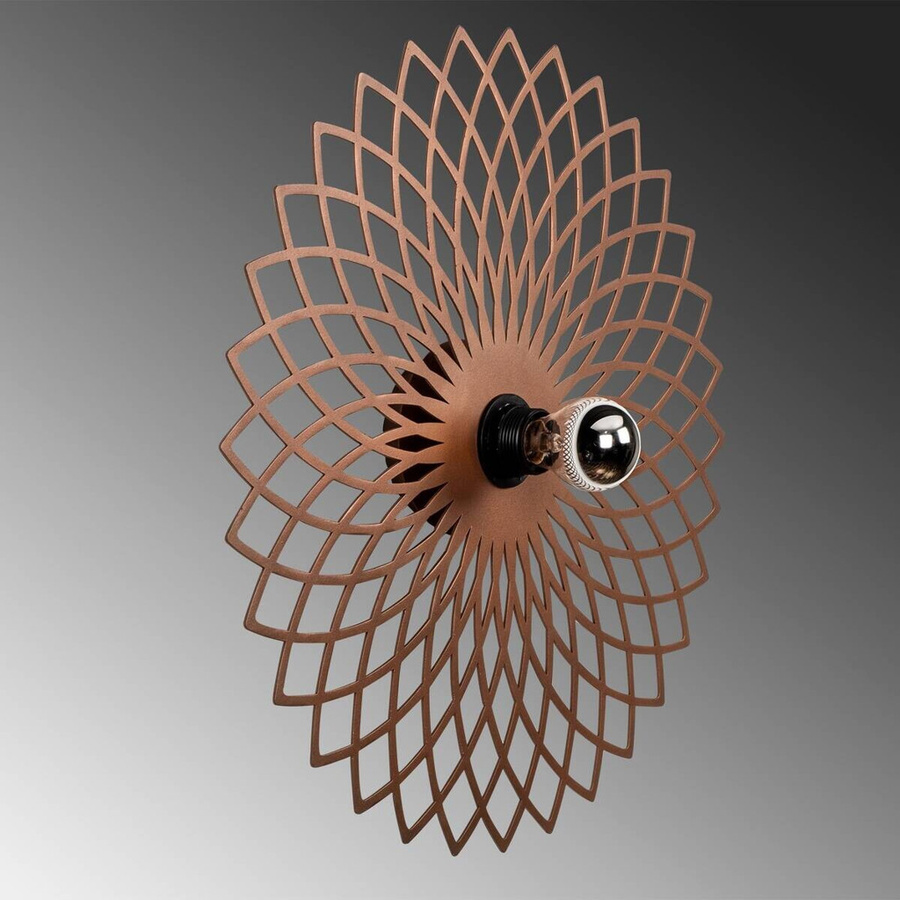 Opviq Wandleuchte Fellini in Kupfer aus Metall mit 1 E27 Fassung, B/H/T: 12 x 50 x 12 cm - Bild 2