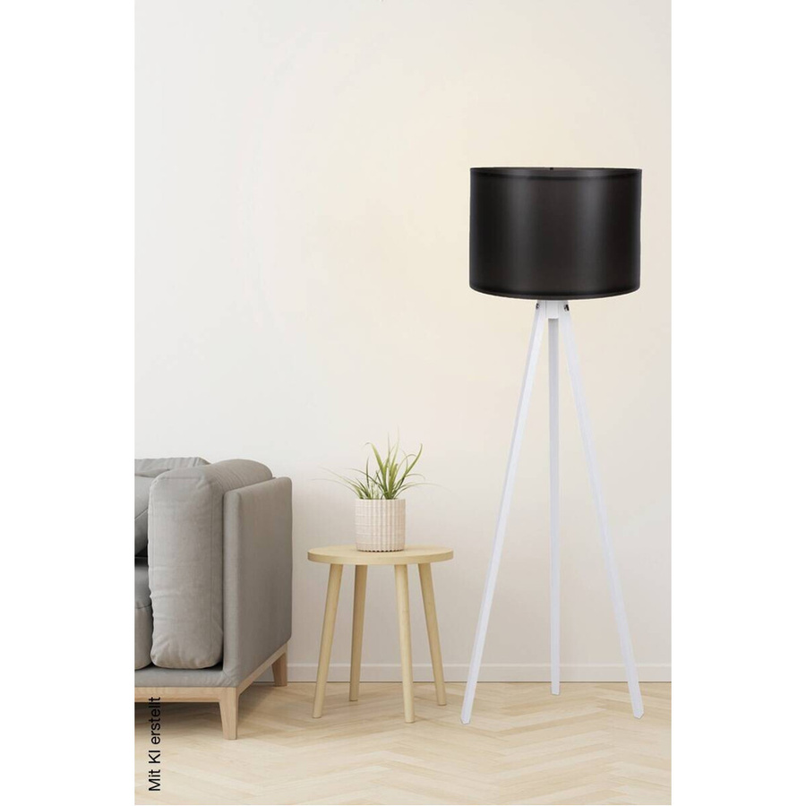Opviq Stehlampe in Schwarz und Weiß mit E27 Fassung, B/T/H: 38 x 38 x 145 cm - Bild 2