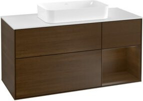 V&B Waschtischunterschrank Finion Wellen Wandbeleuchtung Weiß Breite: 120 cm, Höhe: 50,1 cm, Tiefe: 50,1 cm - Bild 1