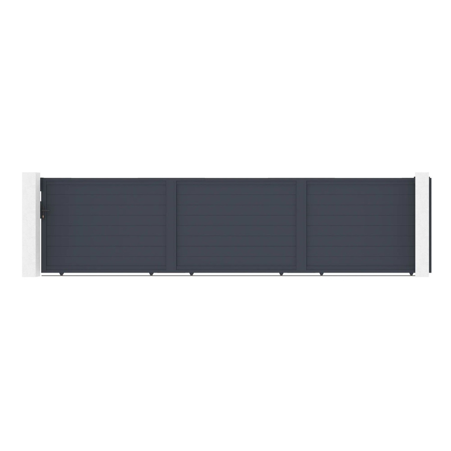 Casanoov Schiebetor Eiger aus Aluminium mit 2 Pfosten und Ranger C300 Motor, Farbe: Anthrazit/Grau, Breite: 600 cm, Höhe: 140 cm - Bild 2