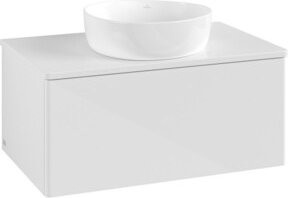 V&B Waschtischunterschrank Antao ohne Frontstruktur in Weiß lackiert, B/T/H: 80 x 36 x 50 cm - Bild 1
