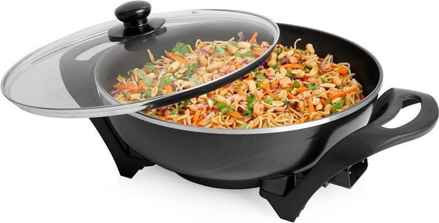 Tristar PZ-9130 Elektro-Wok in Schwarz mit Glas und Edelstahl, 4,5 l - Bild 2
