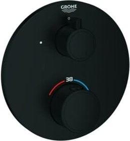 Grohe Fertigmontageset Grohtherm UP-Br-THM mit einem Absperrventil in Mattblack - Bild 1