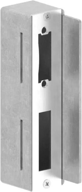FeNau Schließkasten aus Edelstahl S235 V2A in Silber für 40mm Schlösser zum Anschweißen mit E-Öffner - Bild 1