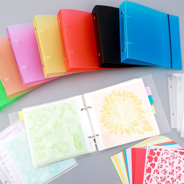 6x6 Schablonen Set für Scrapbooking und Backen aus Kunststoff, Mehrfarbig - Bild 1