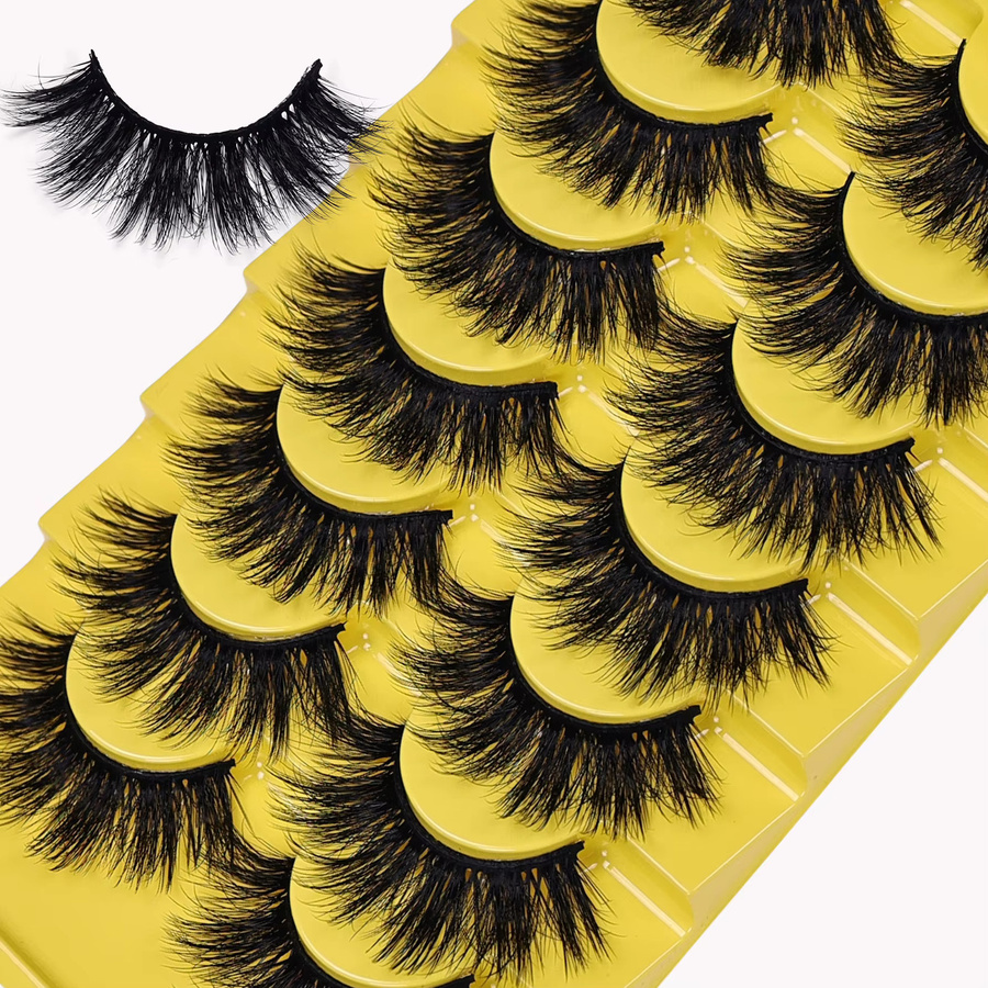 JIEFUXIN Künstliche Wimpern, 7 Paar, Black, Unisex - Bild 2