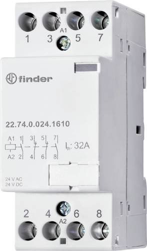 Finder Schütz 4 Schließer 22.74.0.024.1310 24 V/DC 24 V/AC 32 A in Weiß - Bild 1