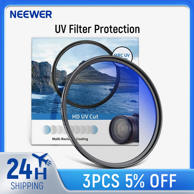 Neewer UV-Filter mit Nano-Beschichtung und 30 Schichten für Kameraobjektive in Transparent - Bild 1