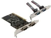 INLINE USB-Erweiterungskarte PCIe mit 4x 9-poligen seriellen Schnittstellen in Schwarz (66639I) - Bild 1