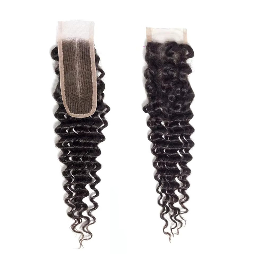 SHES BEAUTY Remy Haar Mittelteil, 2x6 Tiefe Welle Spitze, Damen - Bild 3