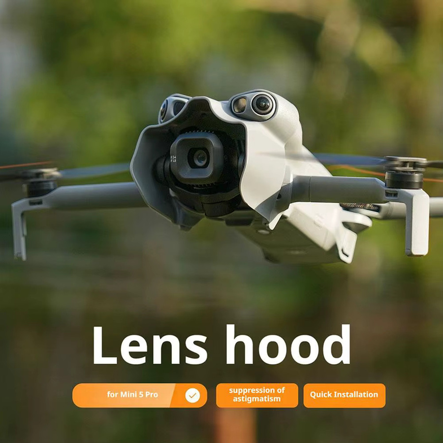 DJI Mini 5 Pro Objektiv-Sonnenschutz Frosch-Objektivhaube Blendschutz und Gimbal-Schutzabdeckung in Grau - Bild 2
