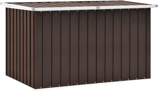vidaXL Gartenbox aus verzinktem Stahl und Kunststoff, Braun, B/T/H: 149 x 99 x 93 cm - Bild 1