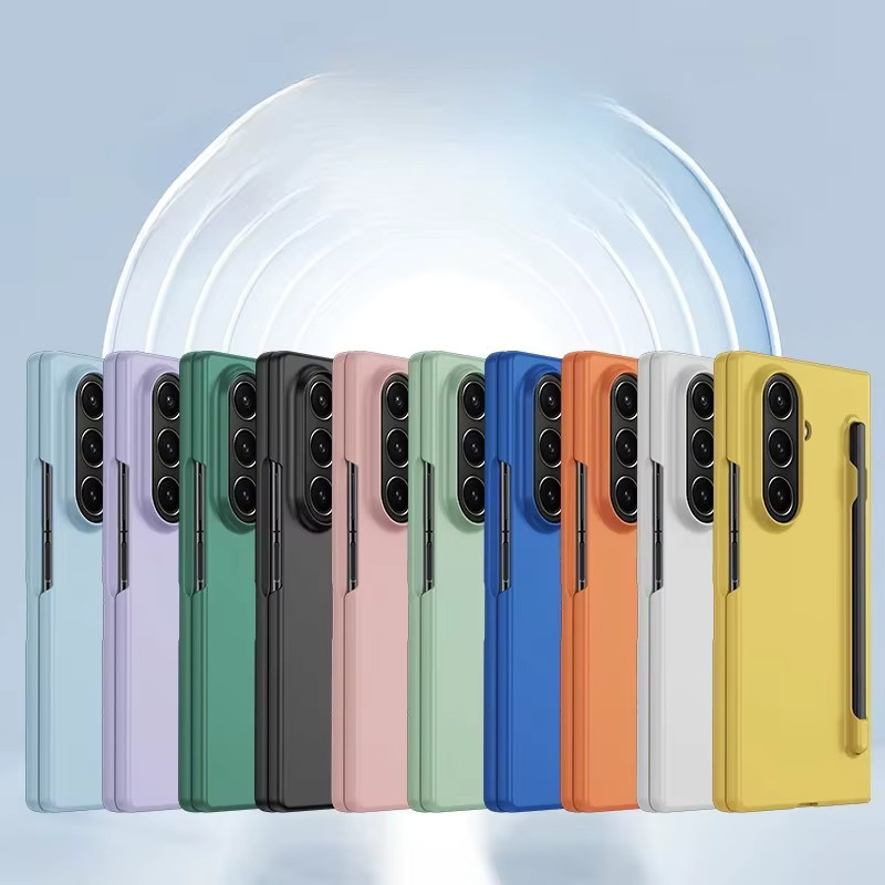 Candy Skin Anti-Fingerprint Schutzhülle für Samsung Galaxy Z Fold 5, 6, 7 und 8 Ultra mit Stylus-Schlitz und erhöhtem Linsenschutz, Mehrfarbig - Bild 2