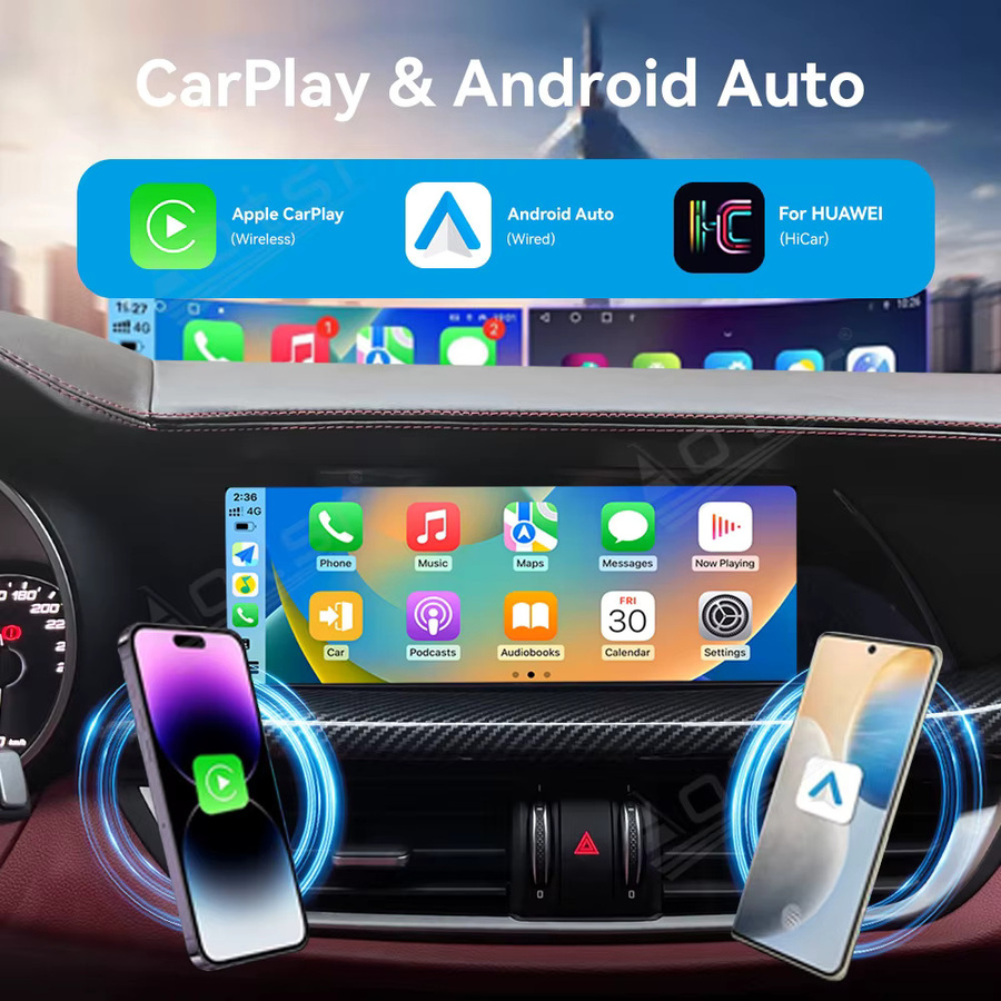 Aotsr Android 15 Autoradio mit 10,25 Zoll Display für Alfa Romeo Stelvio und Giulia (2015-2020) inklusive GPS, WIFI, 4G und Apple CarPlay in Schwarz - Bild 3