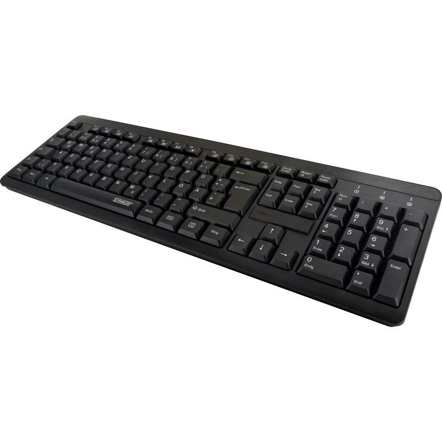 Schwaiger kabellose PC Tastatur QWERTZ in Schwarz mit USB-A Anschluss - Bild 2
