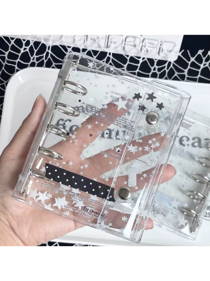 Transparentes Fotoalbum mit Sternen und Flügeln für 3-Zoll-Karten im Y2K-Stil - Bild 5