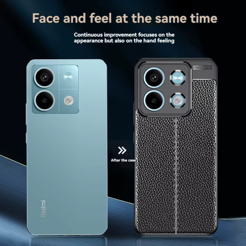 Luxus Business Leder PU Schutzhülle für Xiaomi Redmi Note 13 4G 5G, Redmi Note 13 Pro 5G, Redmi Note 13 Pro + in Schwarz, Stoßfestes Soft Cover - Bild 4