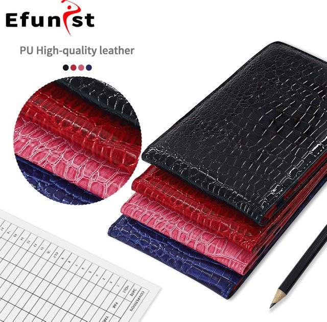 Efunist Golf Score Buch aus PU Leder mit Bleistift und Score Karten in Multicolour - Bild 1