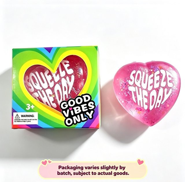 Musikalisches Herz Squishy Spielzeug, rosa, Langsamer Rückprall - Bild 1