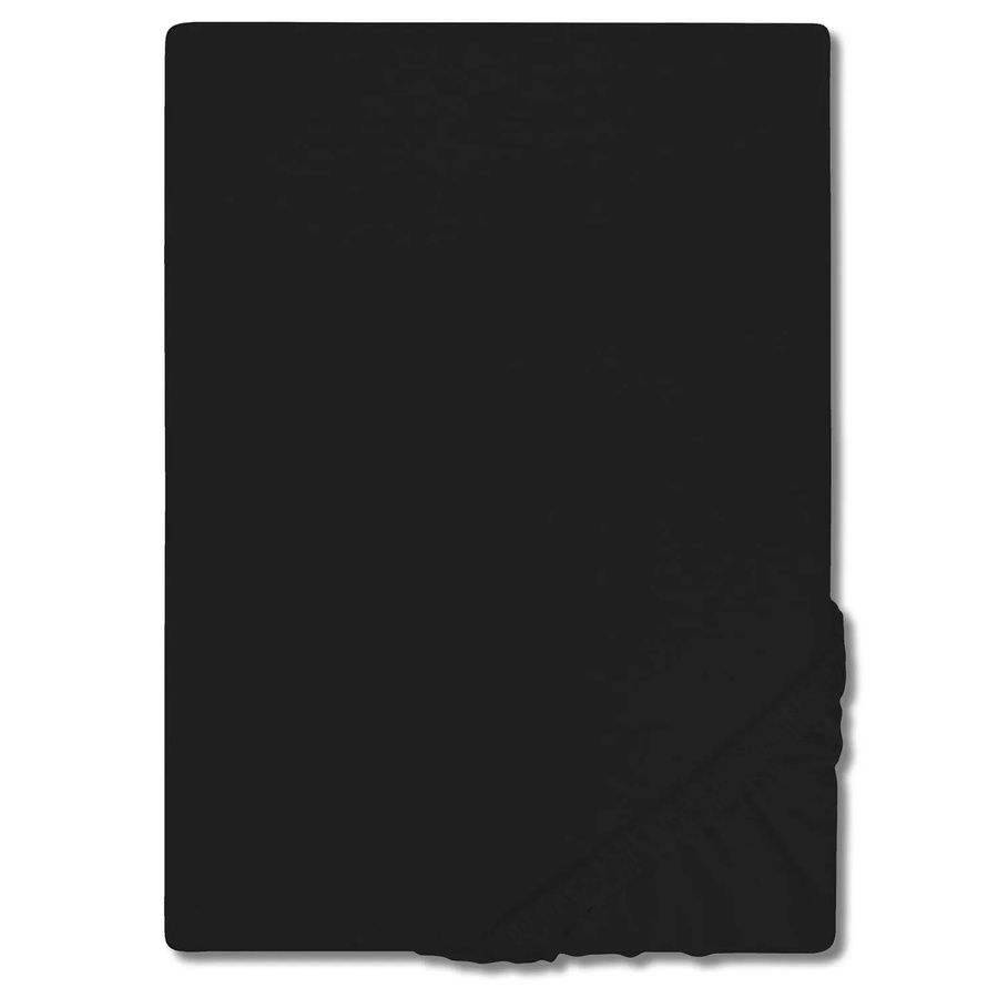 CloudComfort Spannbetttuch Basic aus Baumwolle Jersey, Schwarz, B/T: 140 x 200 cm - Bild 2