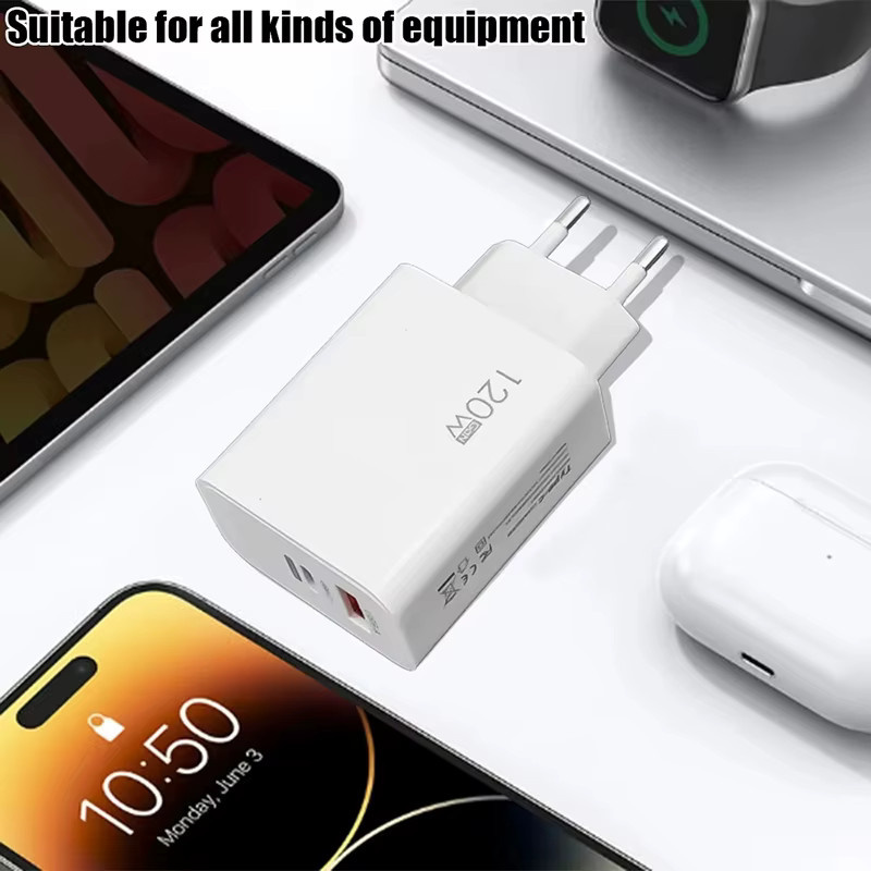 Xiaomi 120W Original Schnellladegerät mit 2 USB-Ports in Weiß - Bild 3