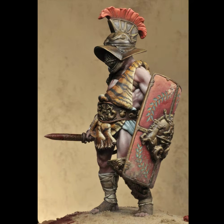 GK Myrmillo, Resin-Modellfigur, historische militärische Themen, 1/24, 75 mm, unmontierter und unbemalter Bausatz - Bild 2