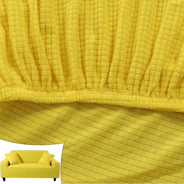 FORTUBI Jacquard Ecksofa-Bezug aus elastischem Polar Fleece für L-förmige Sofas, 2-Sitzer, Breite: 145-185 cm - Bild 1