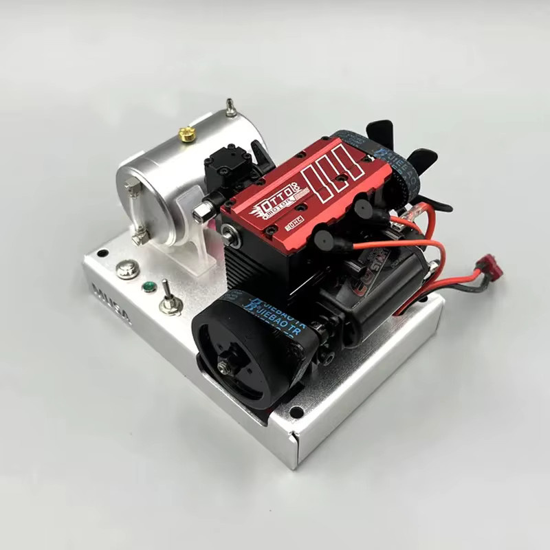 TOYAN FS L200AC Nitro Viertaktluftgekühlter Motor, DIY Inline Doppelzylindermotor, Modellbausatz - Bild 2
