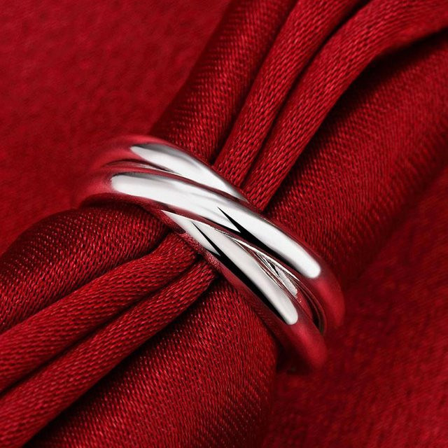URMYLADY Ring 925 Silber, drei Kreise, Damen - Bild 1