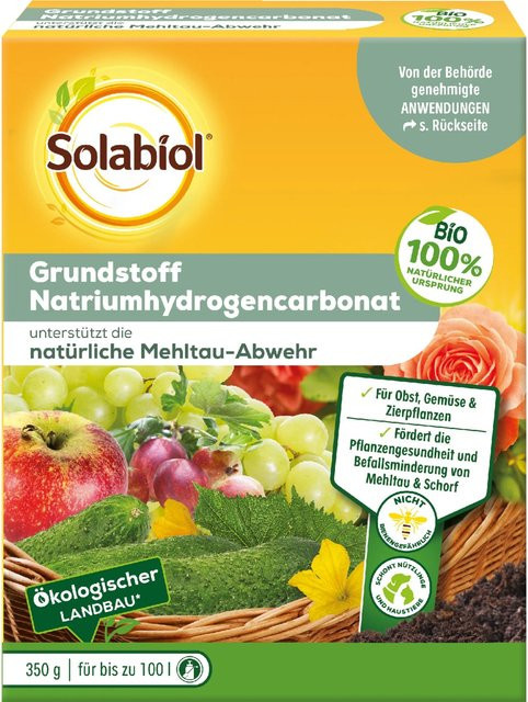 Solabiol Natriumhydrogencarbonat Grundstoff zur Bekämpfung von Echtem Mehltau bei Obst, Gemüse und Zierpflanzen, 350 g - Bild 1