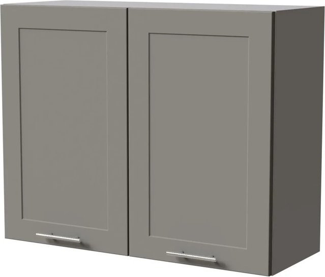 Feldmann-Wohnen Hängeschrank Oslo in Grau Matt mit Soft-Close-Türen und Regalböden, B/T/H: 90 x 32,5 x 72 cm - Bild 1